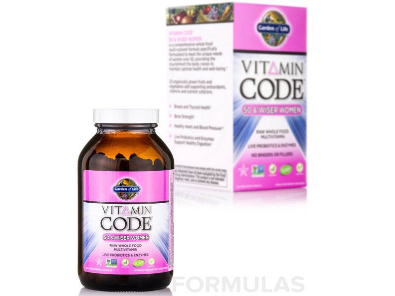 Vitamin Code 50 & Wiser Women's Multi 240 Vegetarian Capsules