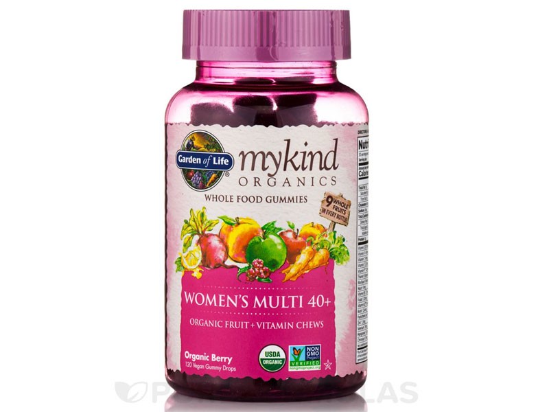mykind Organics Women's 40+ Gummy Multi Berry Flavor 120 Vegan Gummies