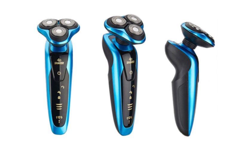 4D Floating Head IPX7 Electric Washable Shaver Razor Blue