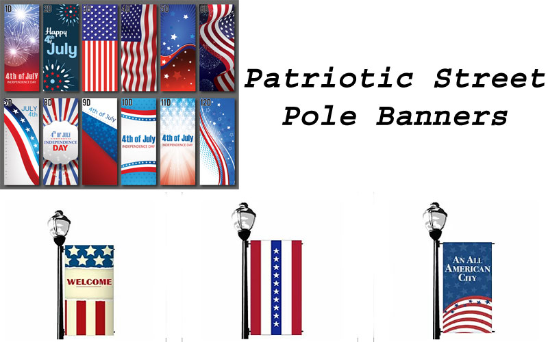 Patriotic Street Pole Banners on Sale Prices