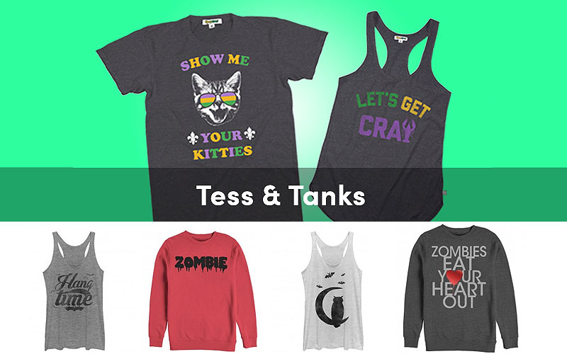 Halloween Sale: 30% Off on Women's Halloween Tank Tops & Tees