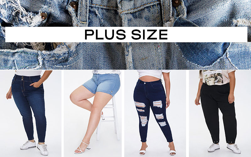Up to 60% Off on Women's Plus Size Jeans & Shorts