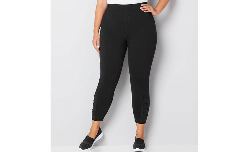 Ruched Pima Cotton Plus Size Legging