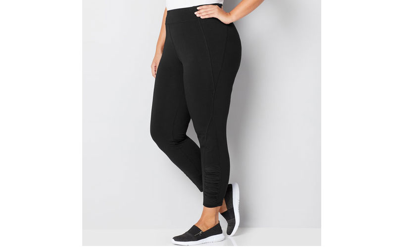 Ruched Pima Cotton Plus Size Legging