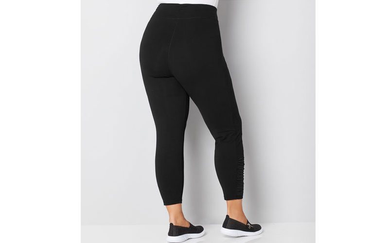 Ruched Pima Cotton Plus Size Legging