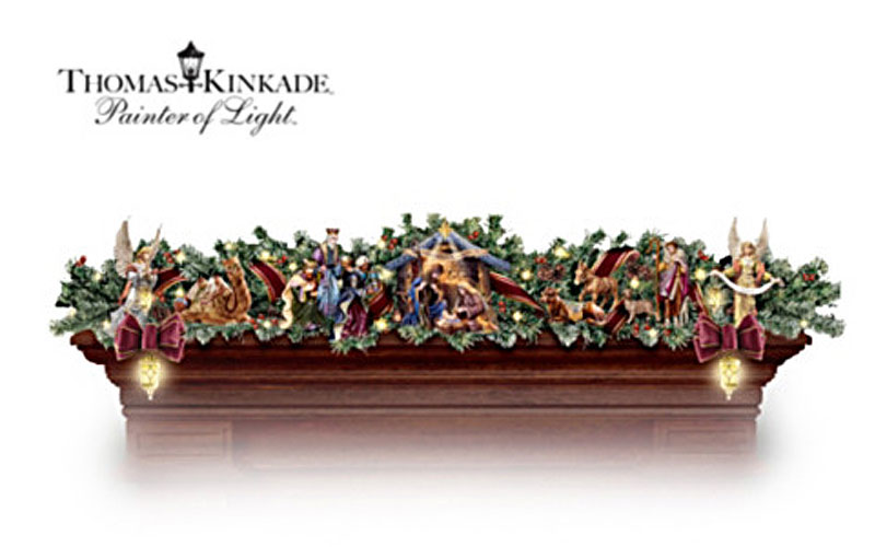 Thomas Kinkade Illuminated Nativity Story Garland