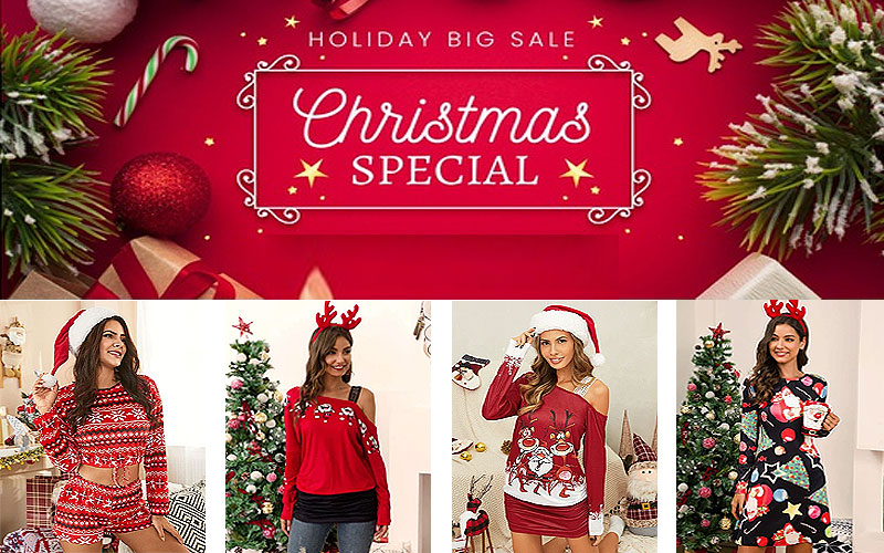 Christmas Sale: Up to 45% Off on Women's Christmas Clothing