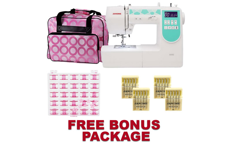 Janome 6100 Sewing Machine with a FREE Bonus Package