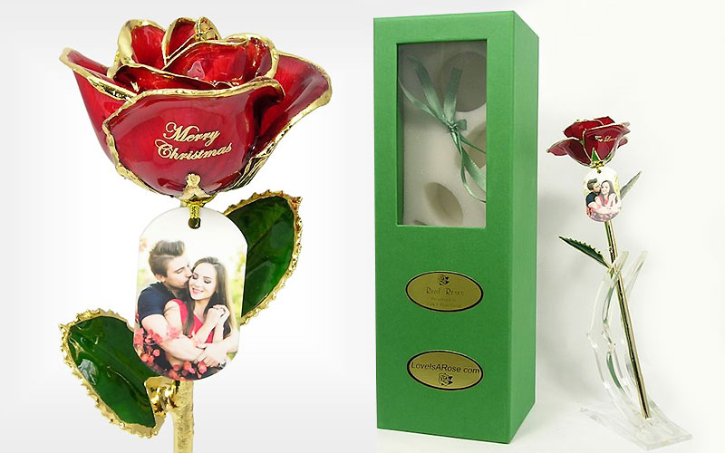 Up to 35% Off on 24K Gold Roses with Personalized Photos