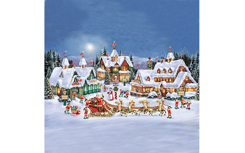 Thomas Kinkade Illuminated North Pole Village Collection