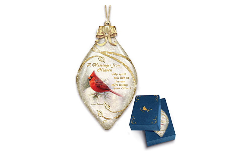 Messenger From Heaven Illuminated Cardinal Art Ornament