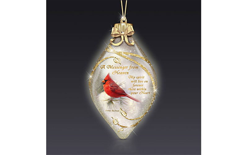 Messenger From Heaven Illuminated Cardinal Art Ornament