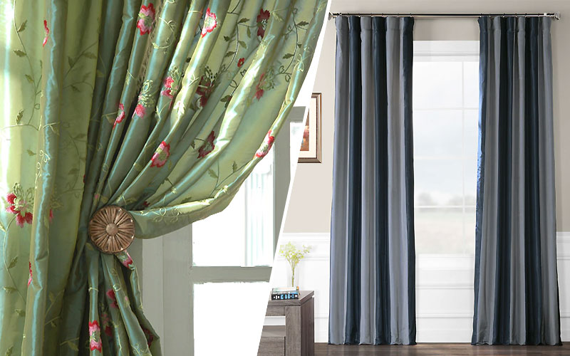 Up to 70% Off on Faux Silk Curtains