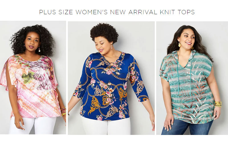 Up to 40% Off on Plus Size Women's Knit Tops