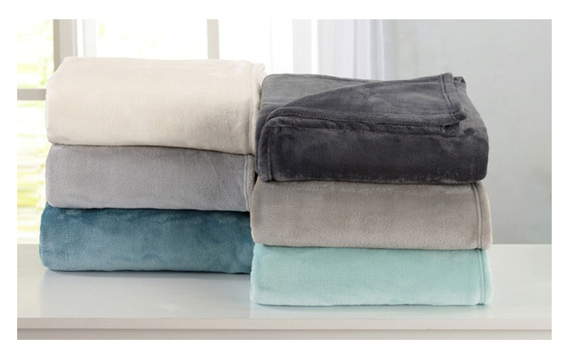 Great Bay Home Plush Warm Solid Lightweight Bed Blanket