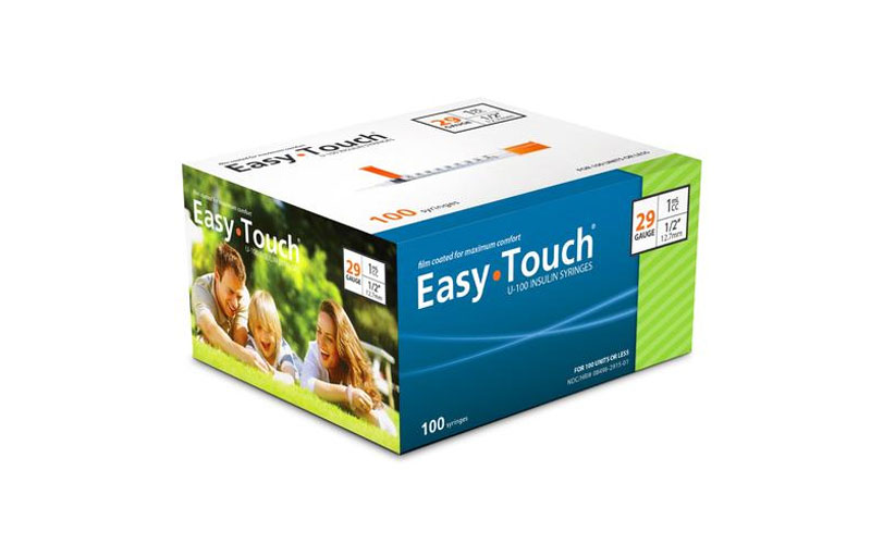 EasyTouch Insulin Syringe 29 Gauge 1CC 1/2in