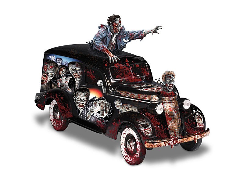 Dave Aikins 'Rising Dead Zombie Hearse' Sculpture