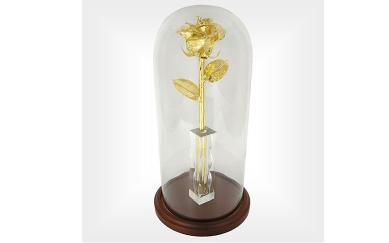 11-Inch 24k Gold Dipped 50th Anniversary Enchanted Rose