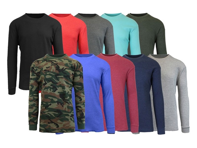 Harvic Men's Waffle-Knit Thermal Shirts