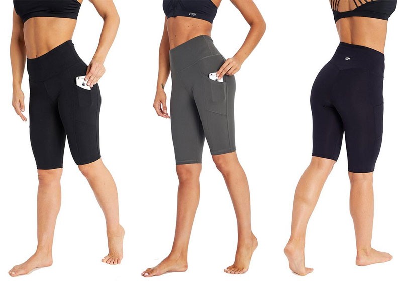 Women's High-Waist Tummy-Control Bermuda Shorts with Plus