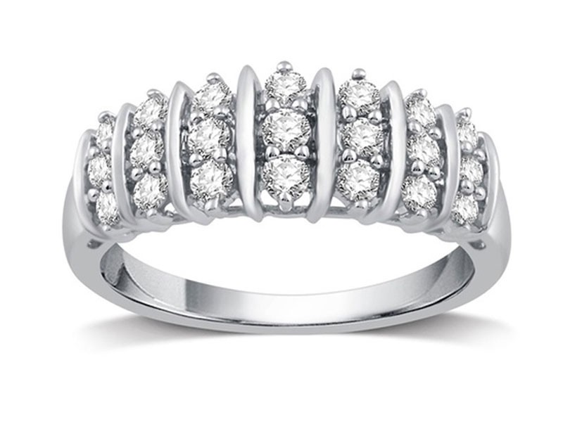 Genuine Diamond Fashion Band in Sterling Silver By DeCarat