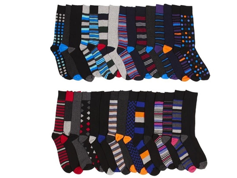 Men's Cotton-Blend Dress Socks