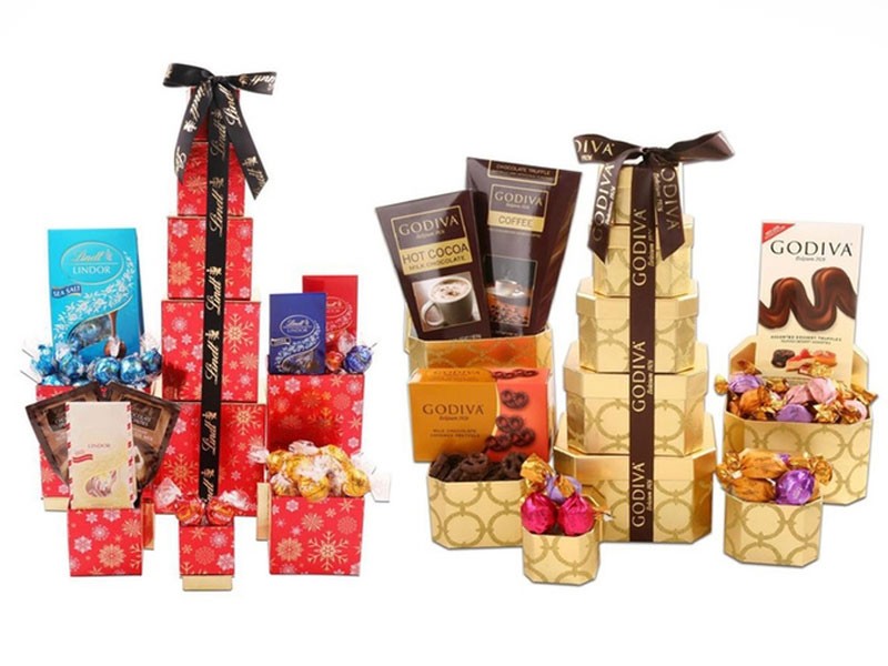 Best of Chocolate Towers from Lindt, Ghirardelli, and Godiva