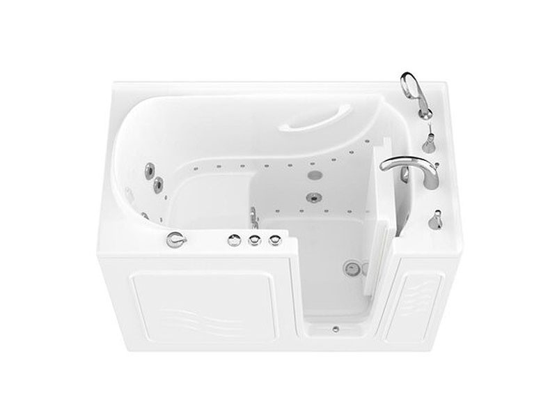 Endurance White Gelcoat/Fiberglass Rectangular Bathtub