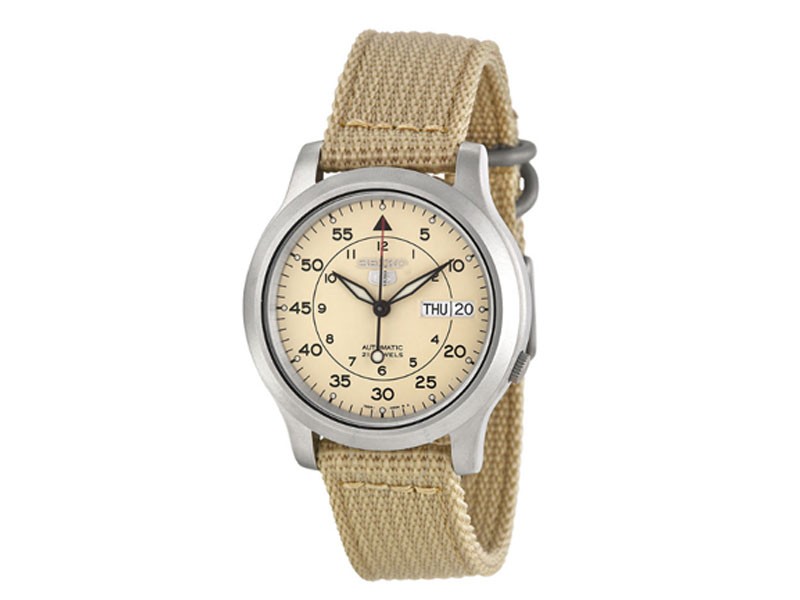 5 Beige Dial Beige Canvas Men's Watch