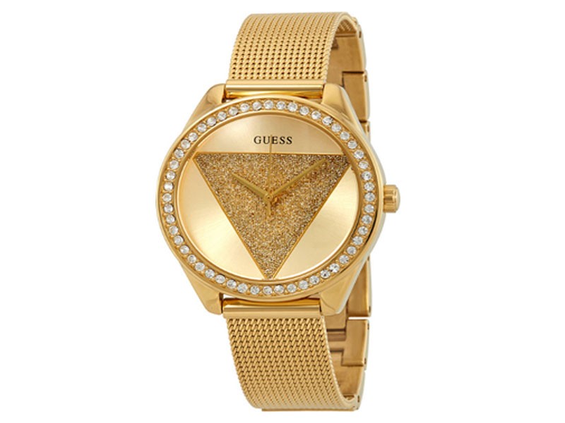 Glitz Crystal Gold Dial Ladies Watch
