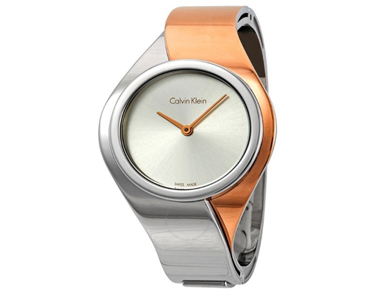 Senses Silver Dial Ladies Small Bangle Watch