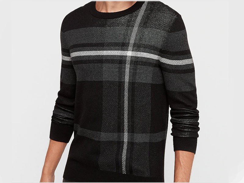Tonal Plaid Sweater