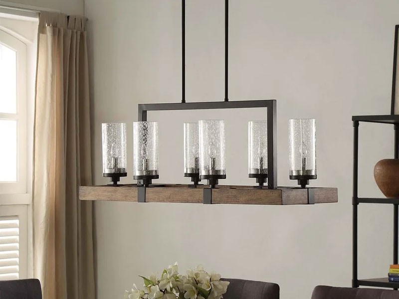 The Gray Barn Vineyard Metal and Wood 6-light Chandelier