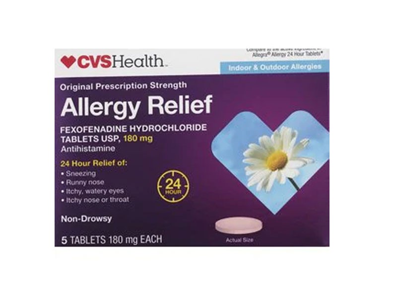 CVS Health Allergy Relief Non-Drowsy Fexofenadine Tablets