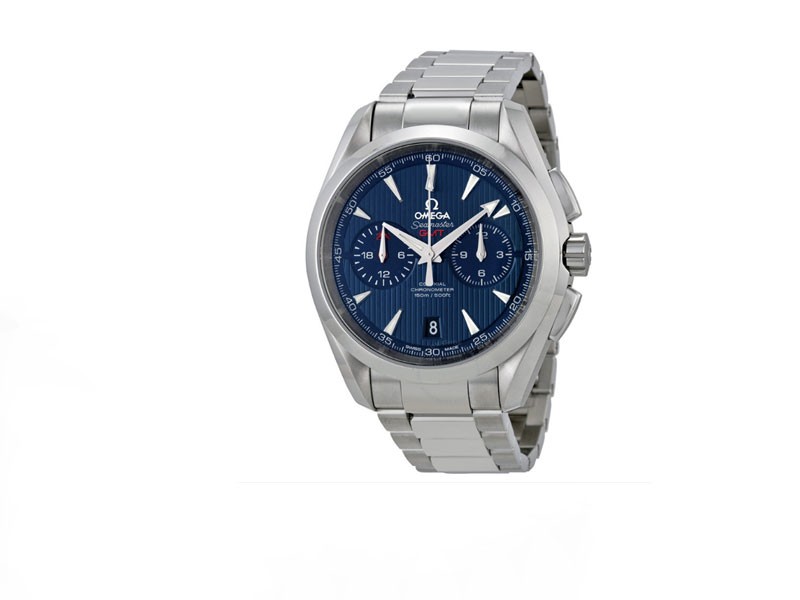 Seamaster Aqua Terra Chronograph GMT Automatic Chronometer Blue Dial Men's Watch