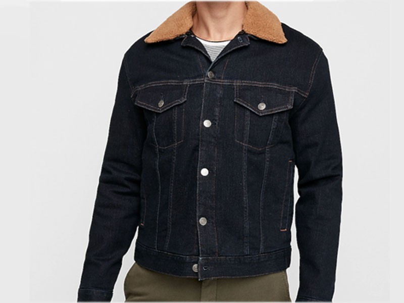 Removable Sherpa Collar Denim Jacket