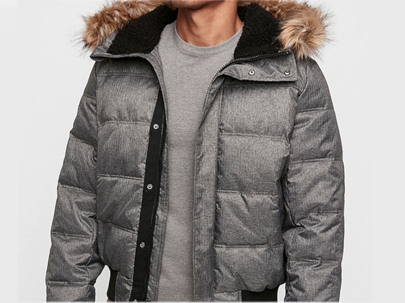 Sherpa Lined Faux Fur Hooded Bomber Jacket