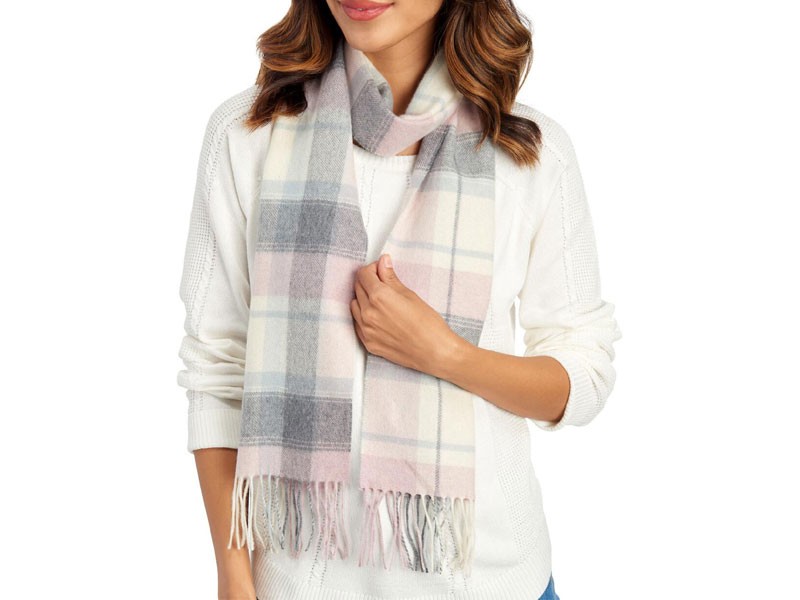 Block Plaid Cashmere Scarf