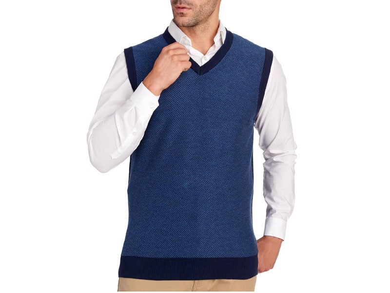 Twill Knit Sweater Vest