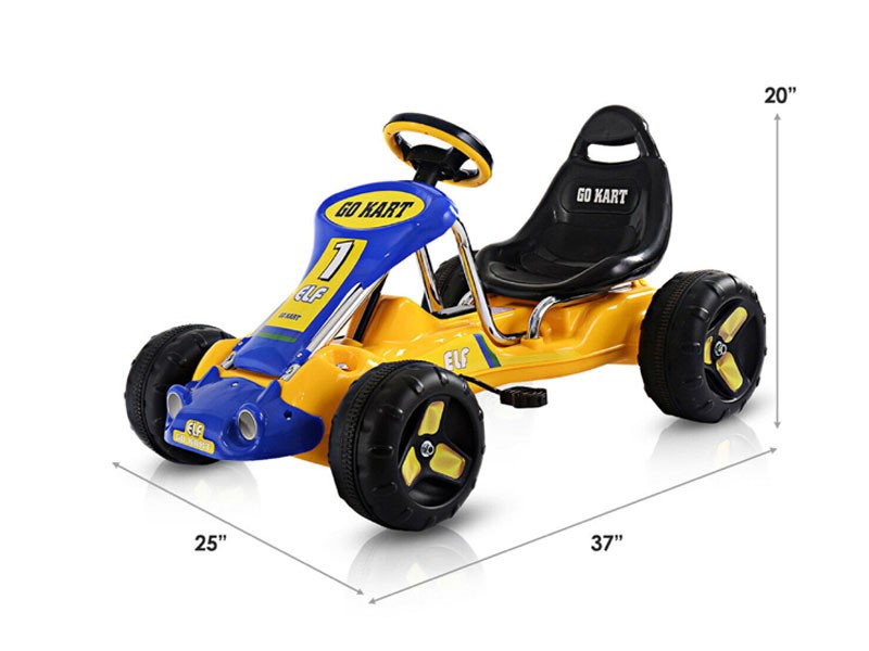 Gymax Go Kart Kids Ride On Car Peda Wheel Racer Toy Stealth Outdoor