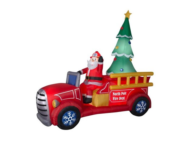Gemmy Lighted Santa's Delivery Truck Christmas Inflatable