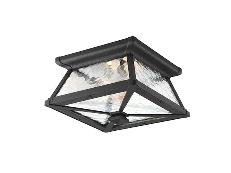 Progress Lighting Mac Black Outdoor Flush Mount Light