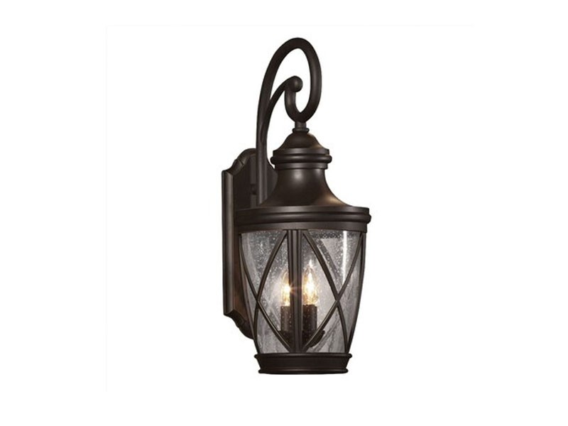 Allen Roth Castine Rubbed Bronze Candelabra Outdoor Wall Light