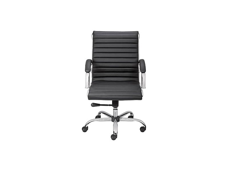 Staples Bresser Luxura Faux Leather Manager Chair, Black