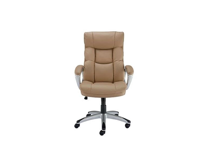 Staples Burlston Faux Leather Manager Chair, Camel