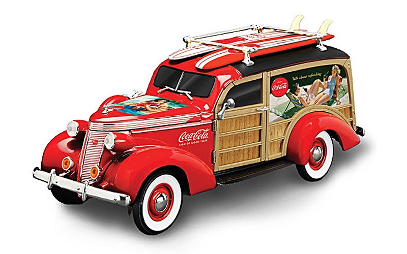 COCA-COLA Cruising To Refreshment Woody Wagon Sculpture