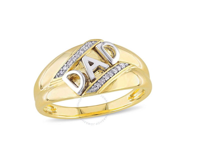 Amour Dad Yellow Gold Diamond Men's Ring