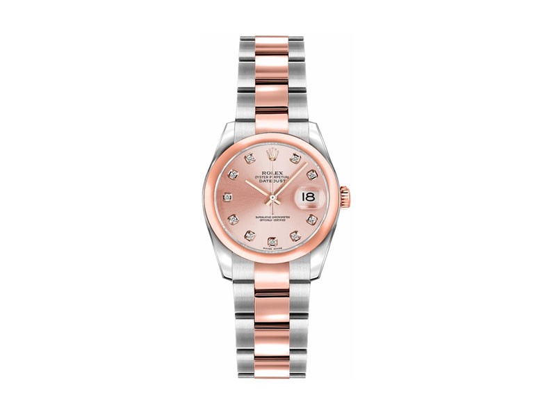 Rolex Lady-Datejust 26 Pink Diamond Rose Gold & Steel Watch