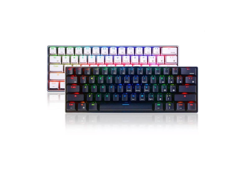 Royal bluetooth Wired Dual Mode 60% RGB Mechanical Gaming Keyboard