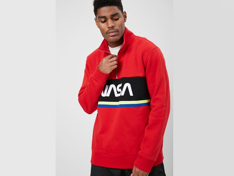 NASA Graphic Half-Zip Pullover